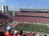Inside the Ohio Stadium during an autumn game day