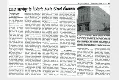 LCBD Newspaper Clipping Moving to Main Street