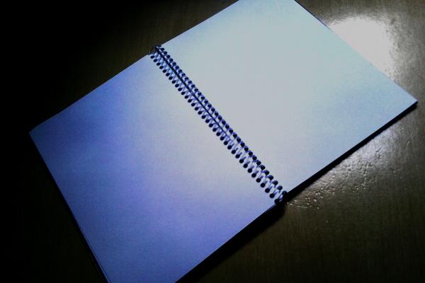blank notebook