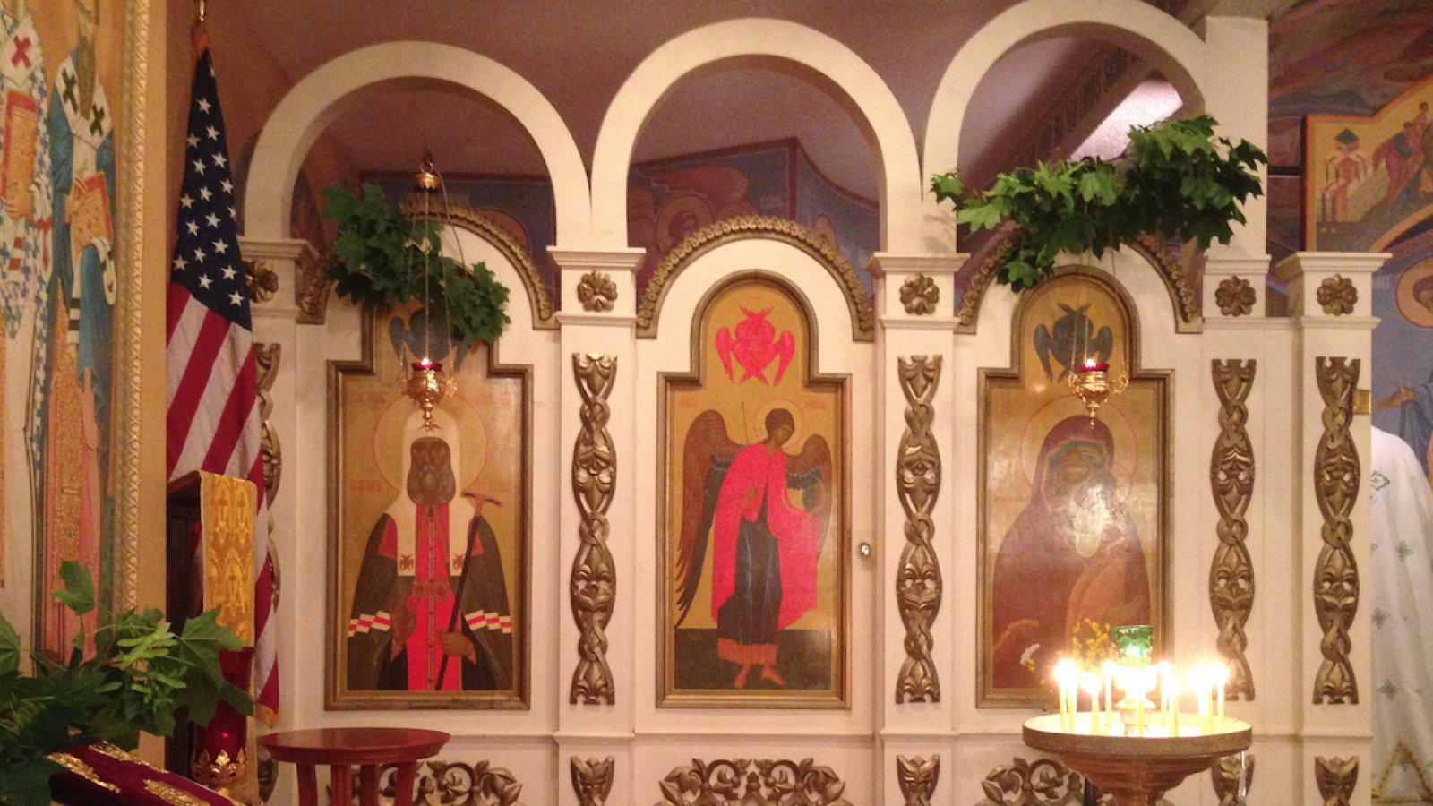 Left Side of Iconstasis at St. Gregory of Nyssa Orthodox Church