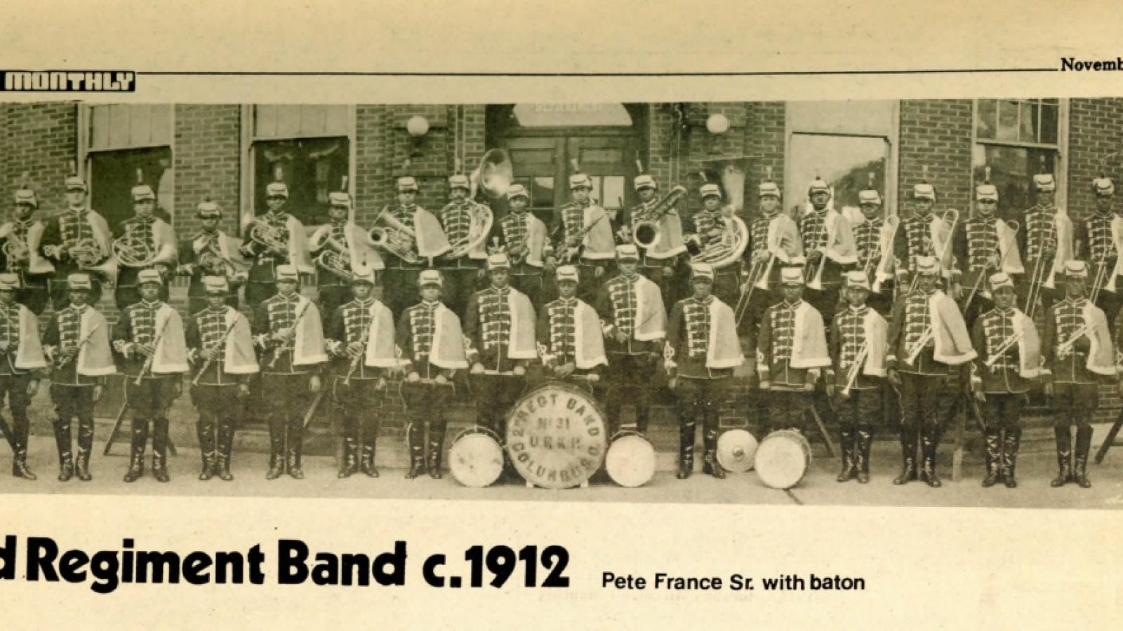 The Second Regiment Marching Band. Columbus, Ohio, 1912.
