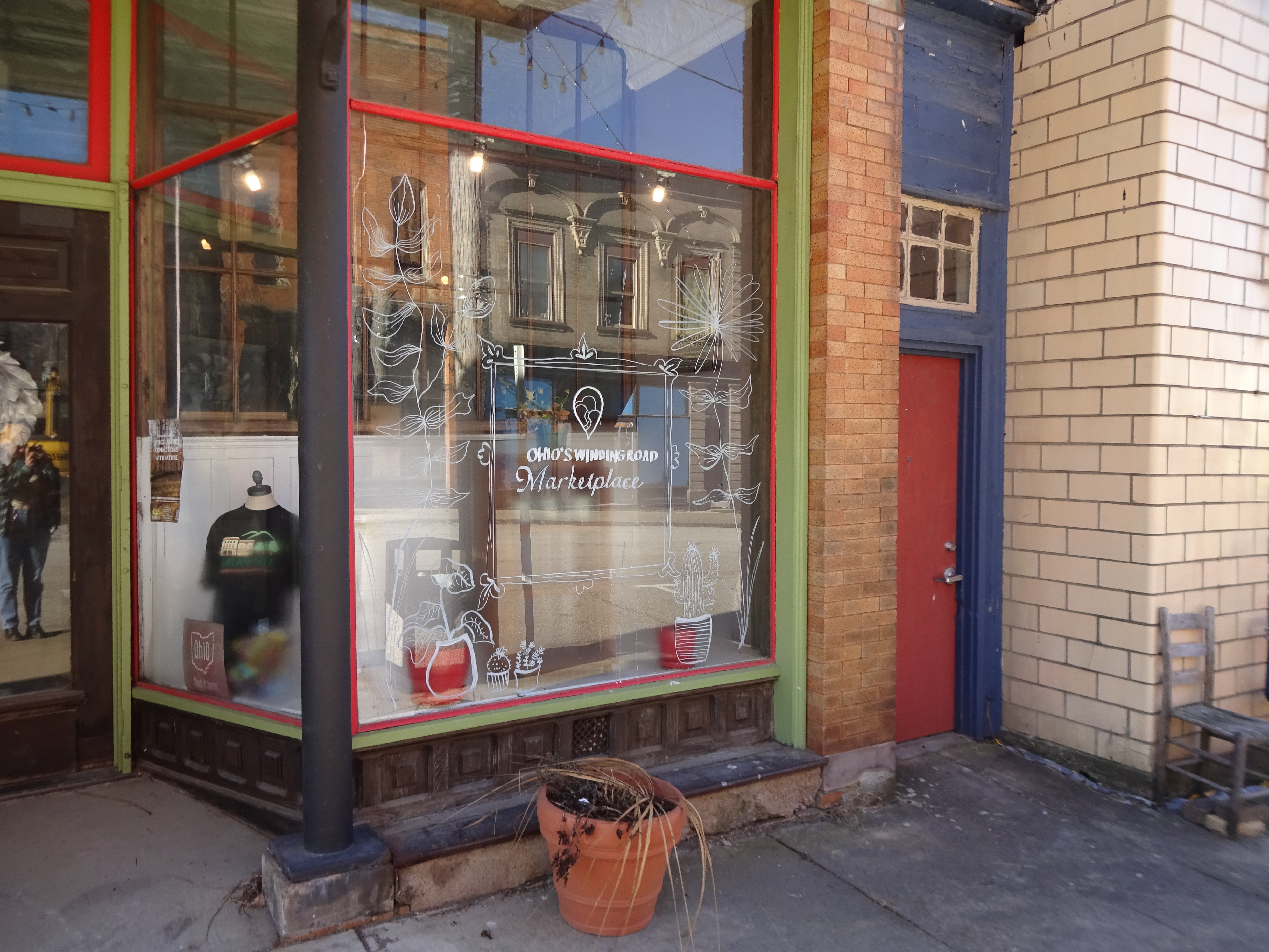 The storefront of Ohio’s Winding Road on Main Street.