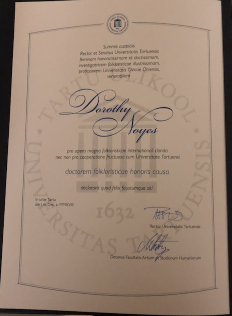 Noyes honorary degree Noyes honorary degree