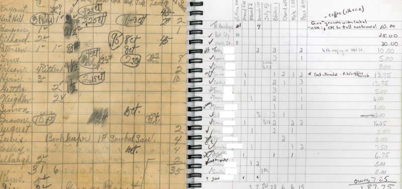 Side-by-side comparison of the 1934 Lapp farm book (left) and the 2013 Bradbury farm book (right). Side-by-side comparison of the 1934 Lapp farm book (left) and the 2013 Bradbury farm book (right).