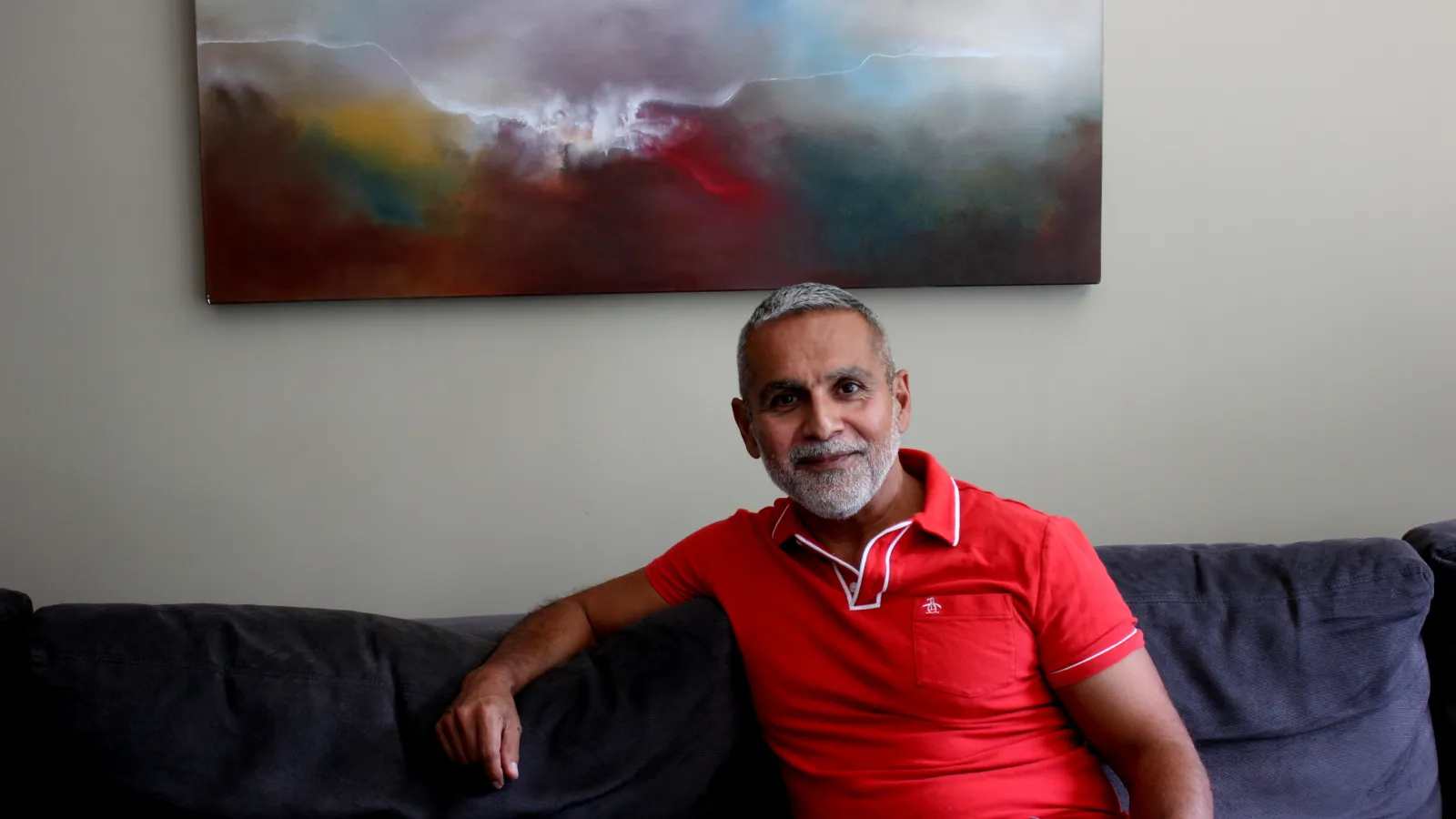 Raymundo Garza in his house