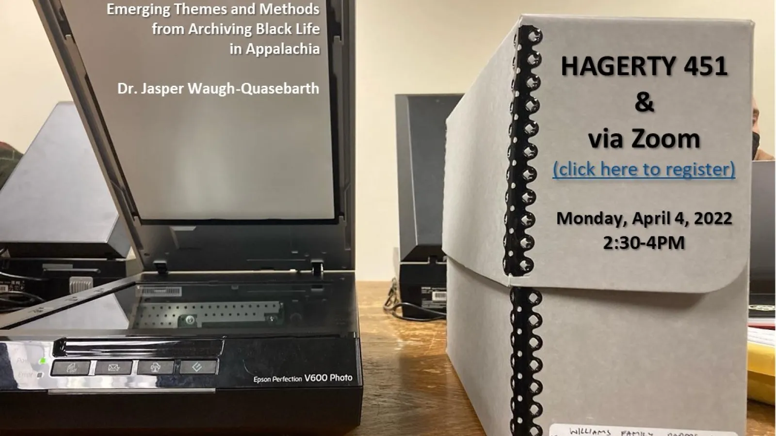 Open scanner and archival box