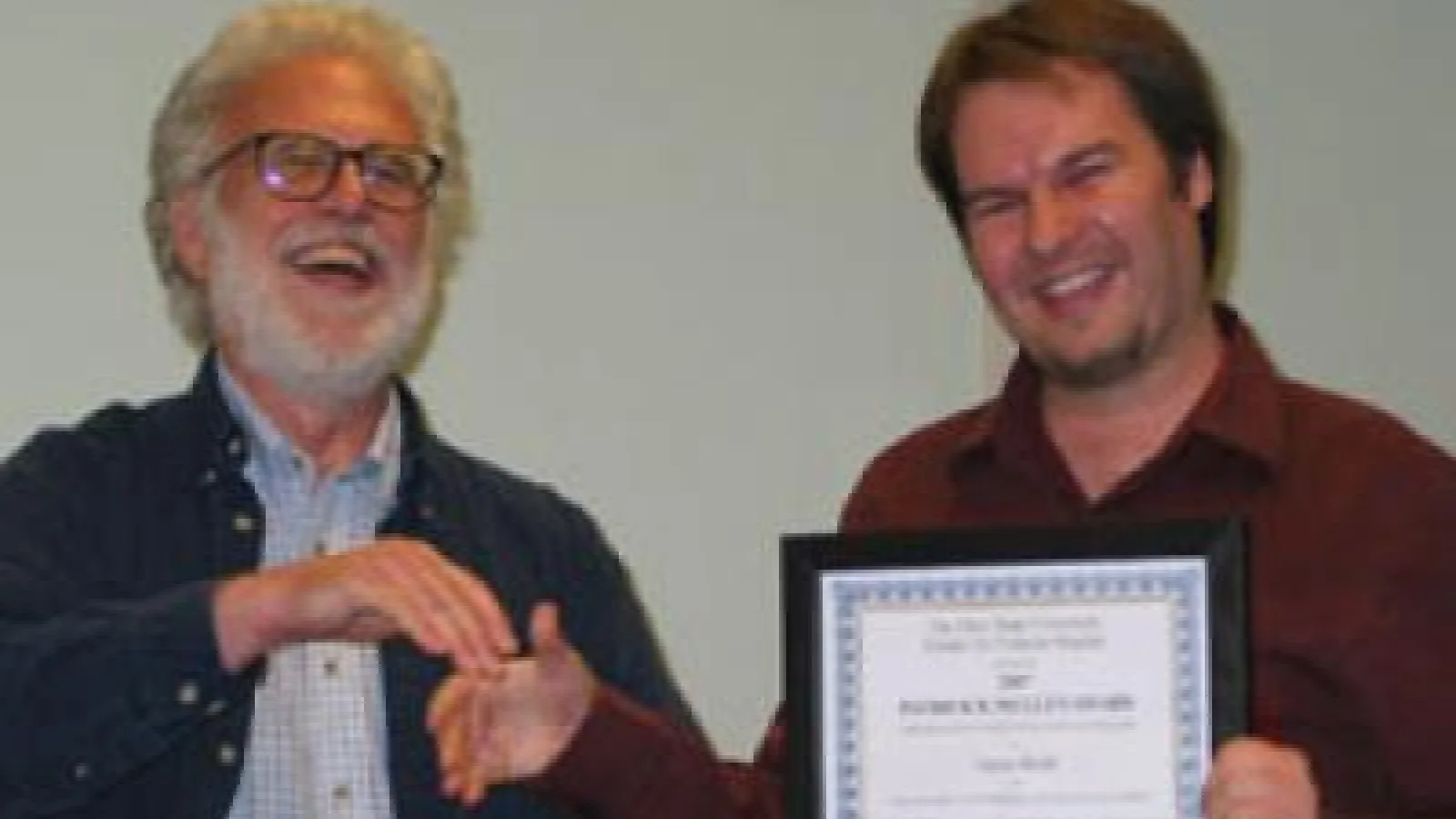 Pat Mullen and prize-winning student
