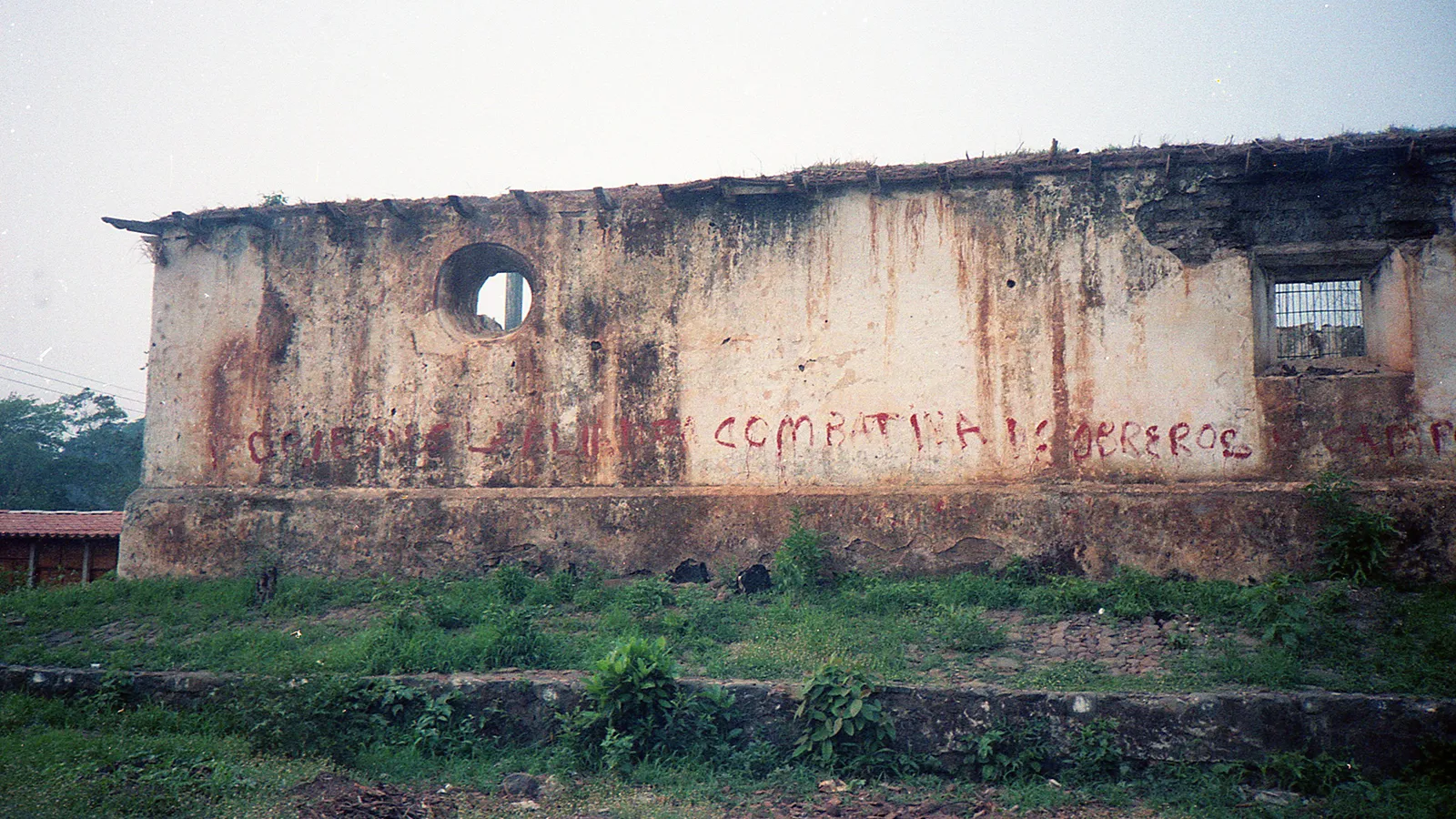 A bombed church in Aguacayo