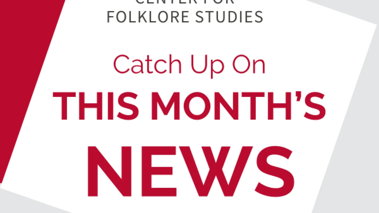 Catch up on this month's news