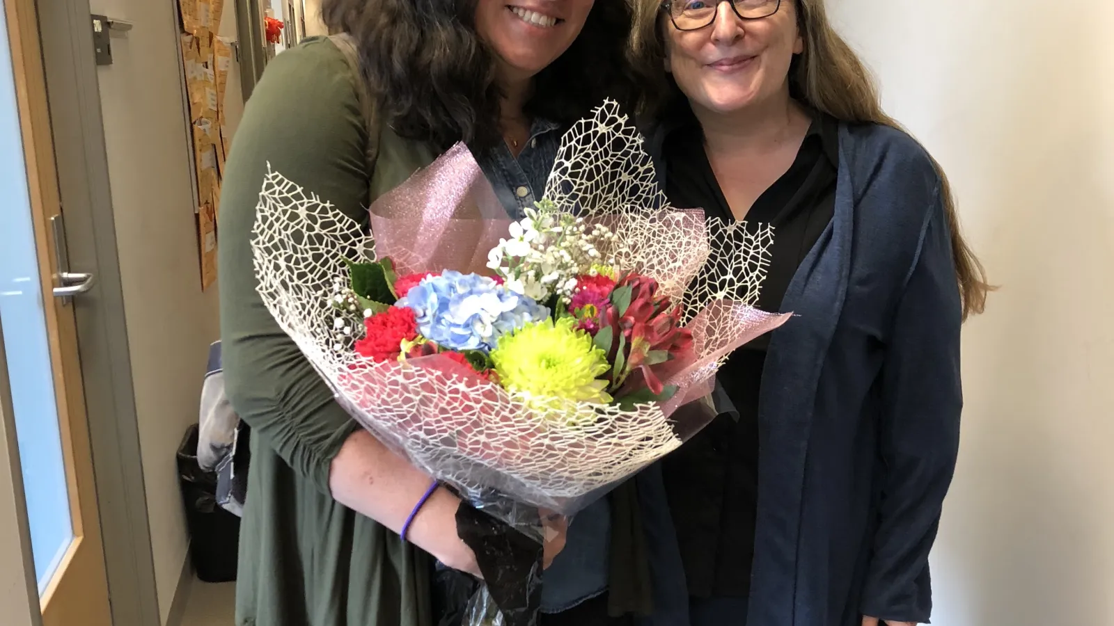 Cristina Benedetti celebrating her successful dissertation defense