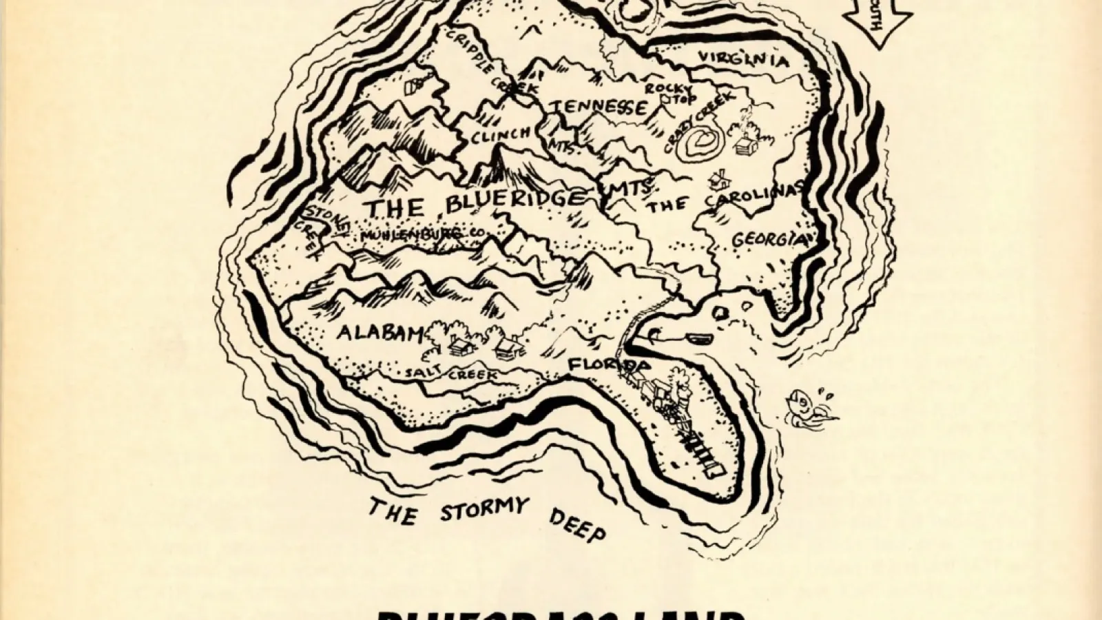 "Bluegrass Land," and illustration for an essay in Bluegrass 77 magazine.