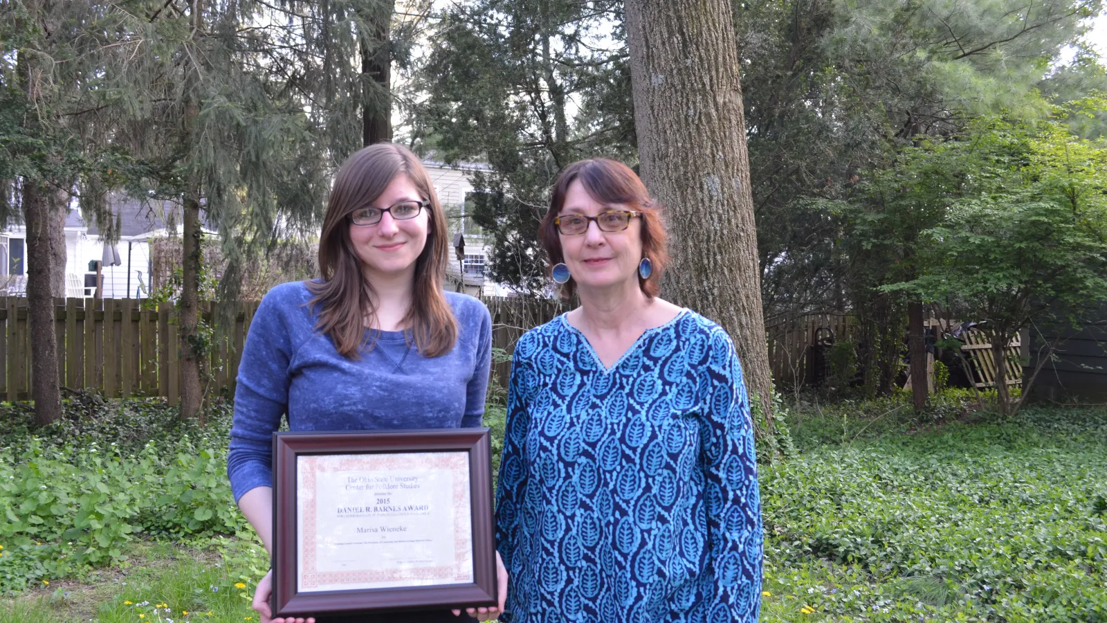 Marissa Wieneke and Dr. Katherine Borland at CFS annual spring potluck