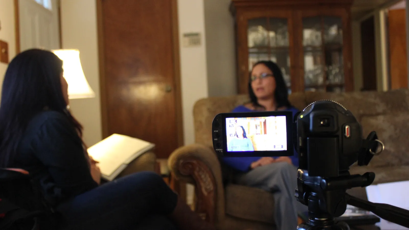 De Los Santos during her interview