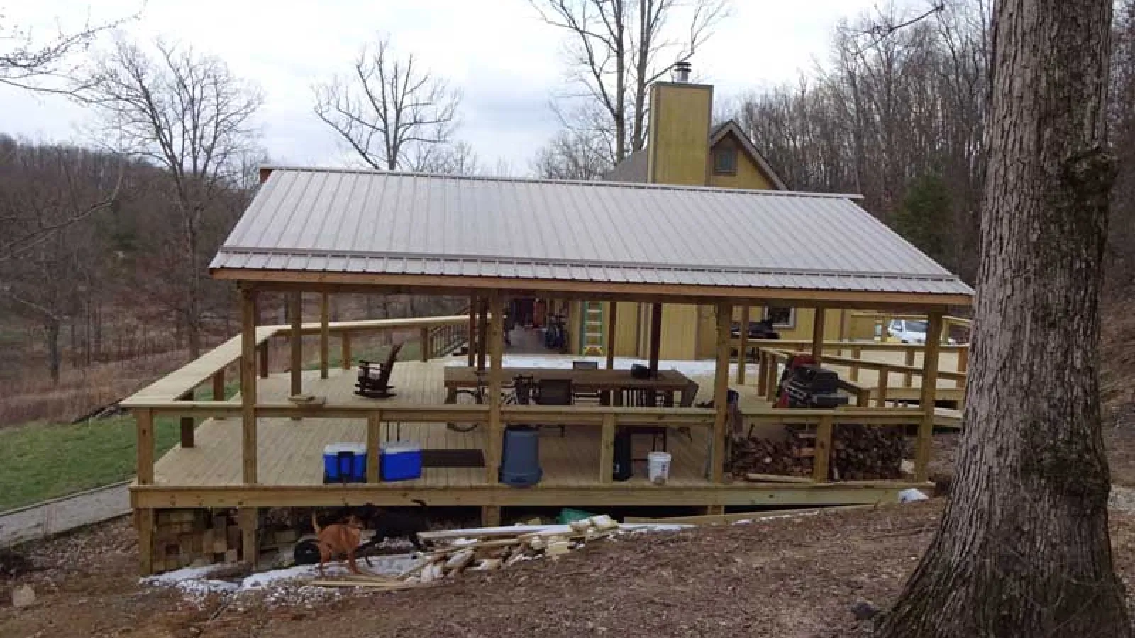 Home of Reece Brown and Bri Tudor including the new deck.