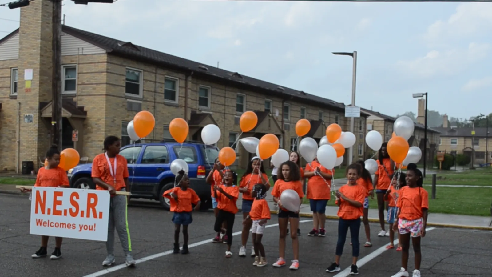 The NESR welcoming parade and STEP team.