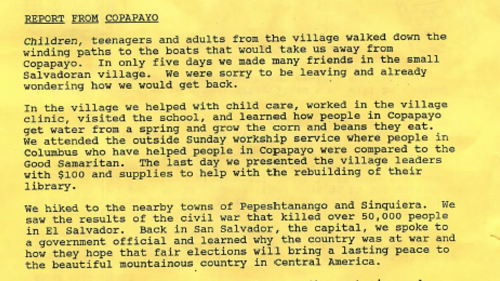 Starling Middle School Newsletter 1992
