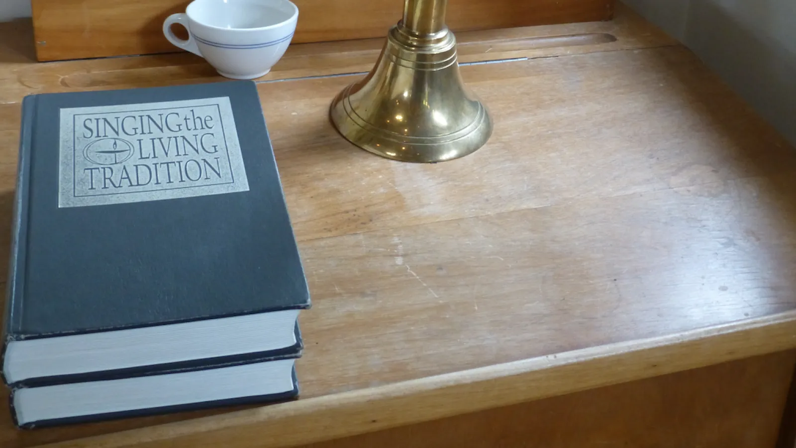 Singing the Living Tradition Hymnal and Entrance Bell at First Unitarian Universalist Church of Columbus