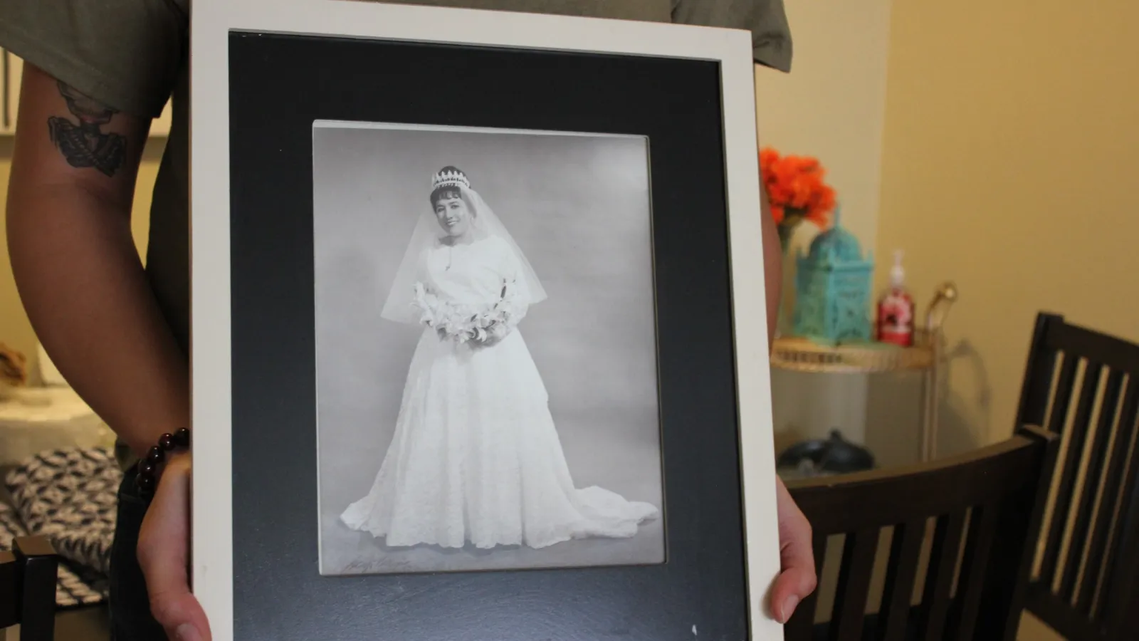 framed photo of Dolores's Abuela