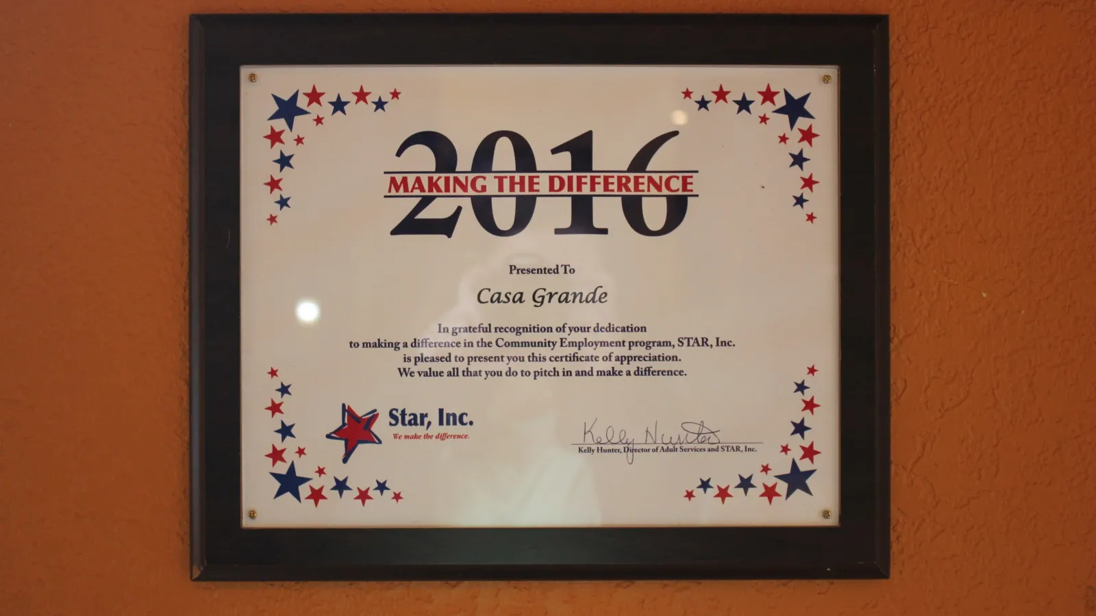 Award for community involvement
