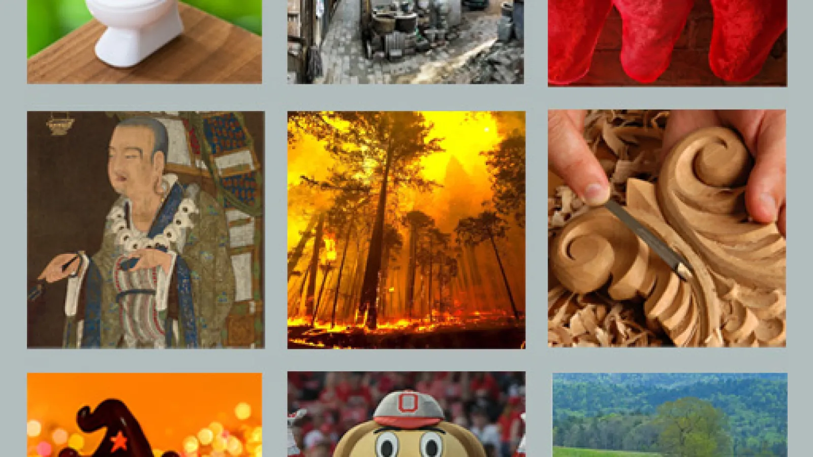 collection of nine images in a box formation