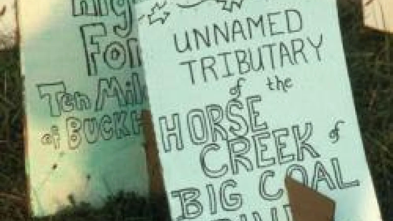 Two folk posters lying on the ground next to each other