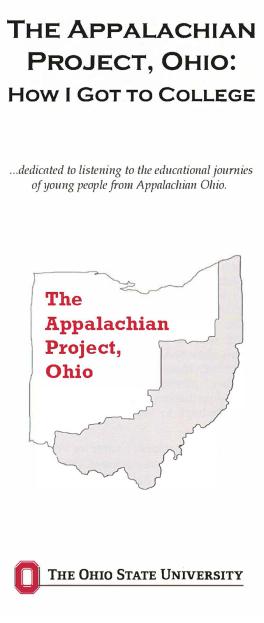 Cover of Brochure Title "The Appalachian Project, Ohio: How I Got to College"