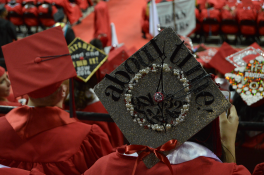 About time! Clock-themed grad cap.