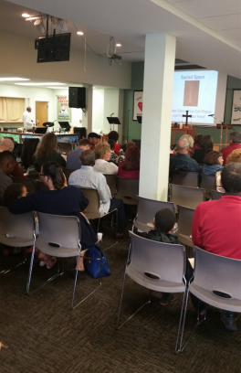 The congregation gathers for worship The congregation gathers for worship