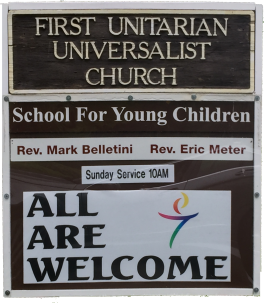 Front Sign of First Unitarian Universalist Church of Columbus Front Sign of First Unitarian Universalist Church of Columbus