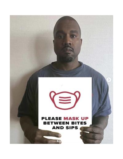 Please Mask Up Between Sips and Bites Meme