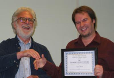 Patrick Mullen with 2007 prize winner Jason Bush. Patrick Mullen with 2007 prize winner Jason Bush.