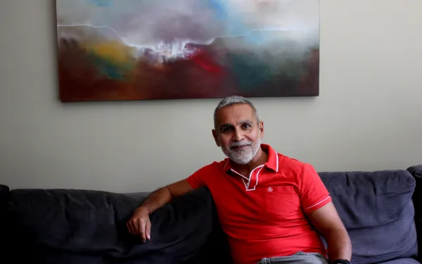 Raymundo Garza in his house