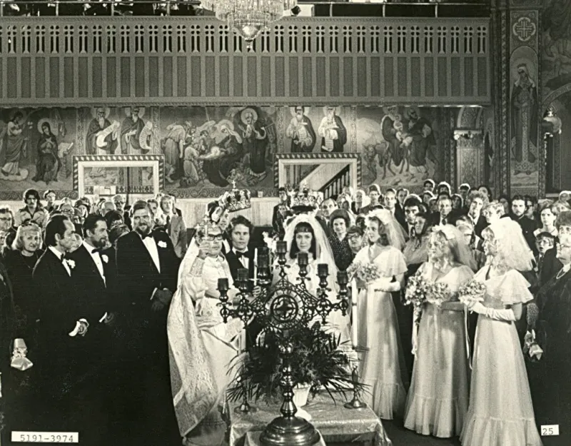 Shot from The Deer Hunter in St. Theodosius Cathedral (Universal Studios)