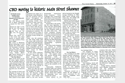 LCBD Newspaper Clipping Moving to Main Street