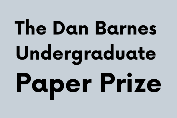 Dan Barnes Undergraduate Paper PRize