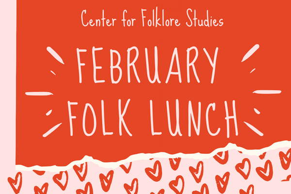 Logo that says February Folk Lunch