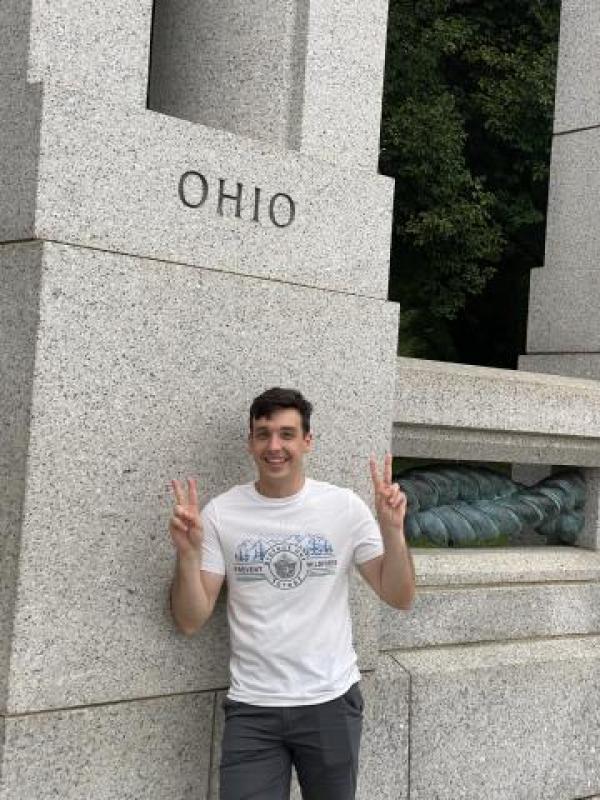 Connor Behm at WWII Memorial in Washington D.C.