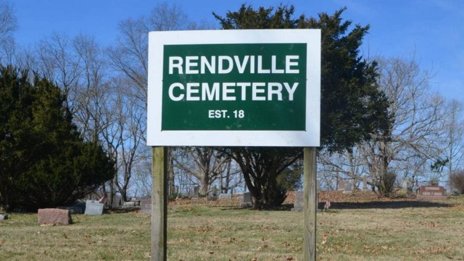 Rendville Cemetery Sign