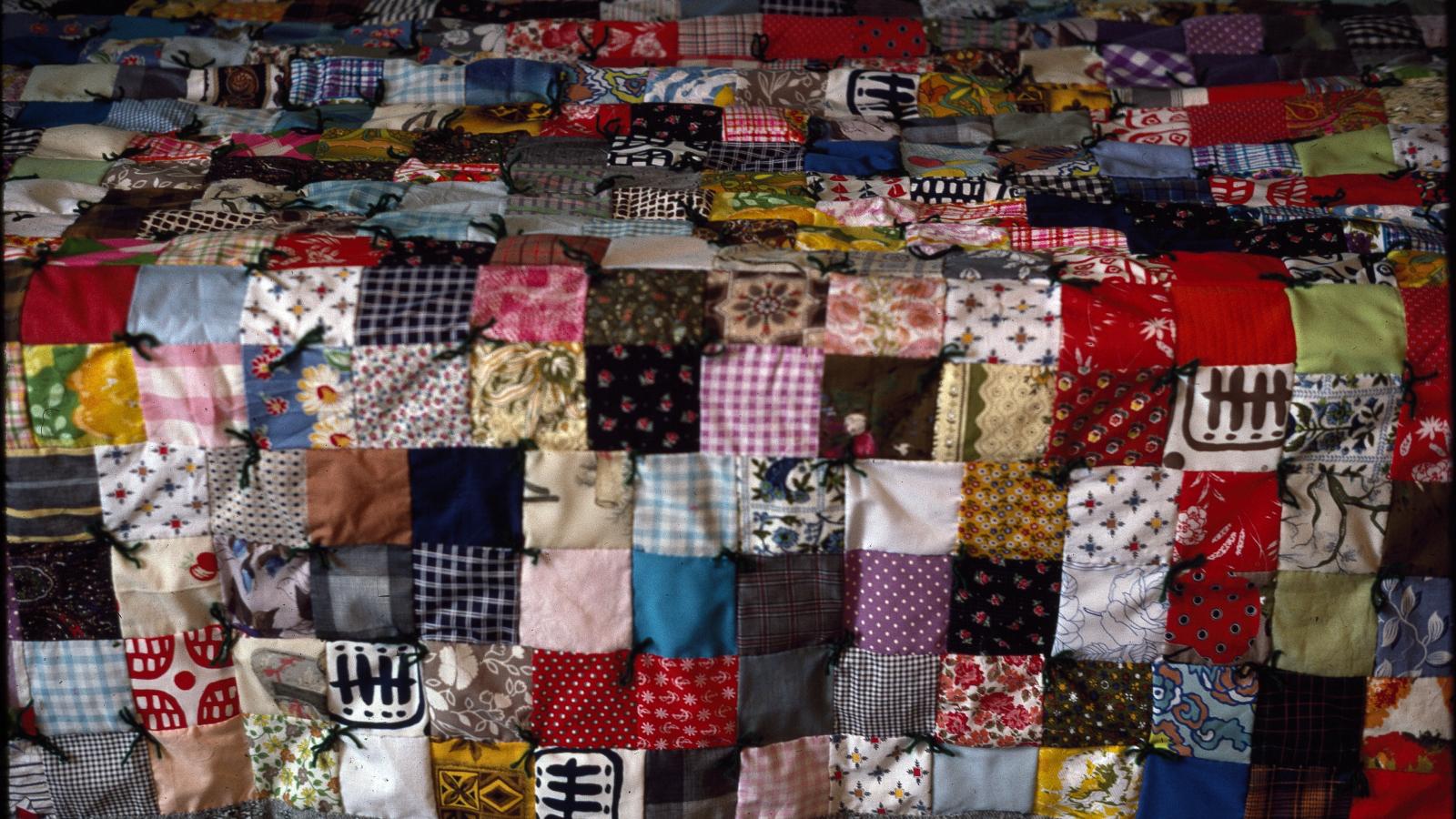 Variously colored patchwork quilt. Photograph from Connie Higdon's survey of potential festival participants.