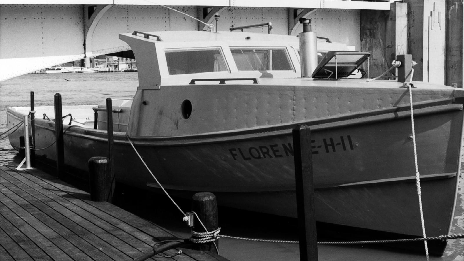 Jerry Hosko's minnow boat, the Florence H-II at Jerry's Bait, Port Clinton. Shot in Port Clinton and at Dean Koch's seining site at Crystal Rock, March 1983.
