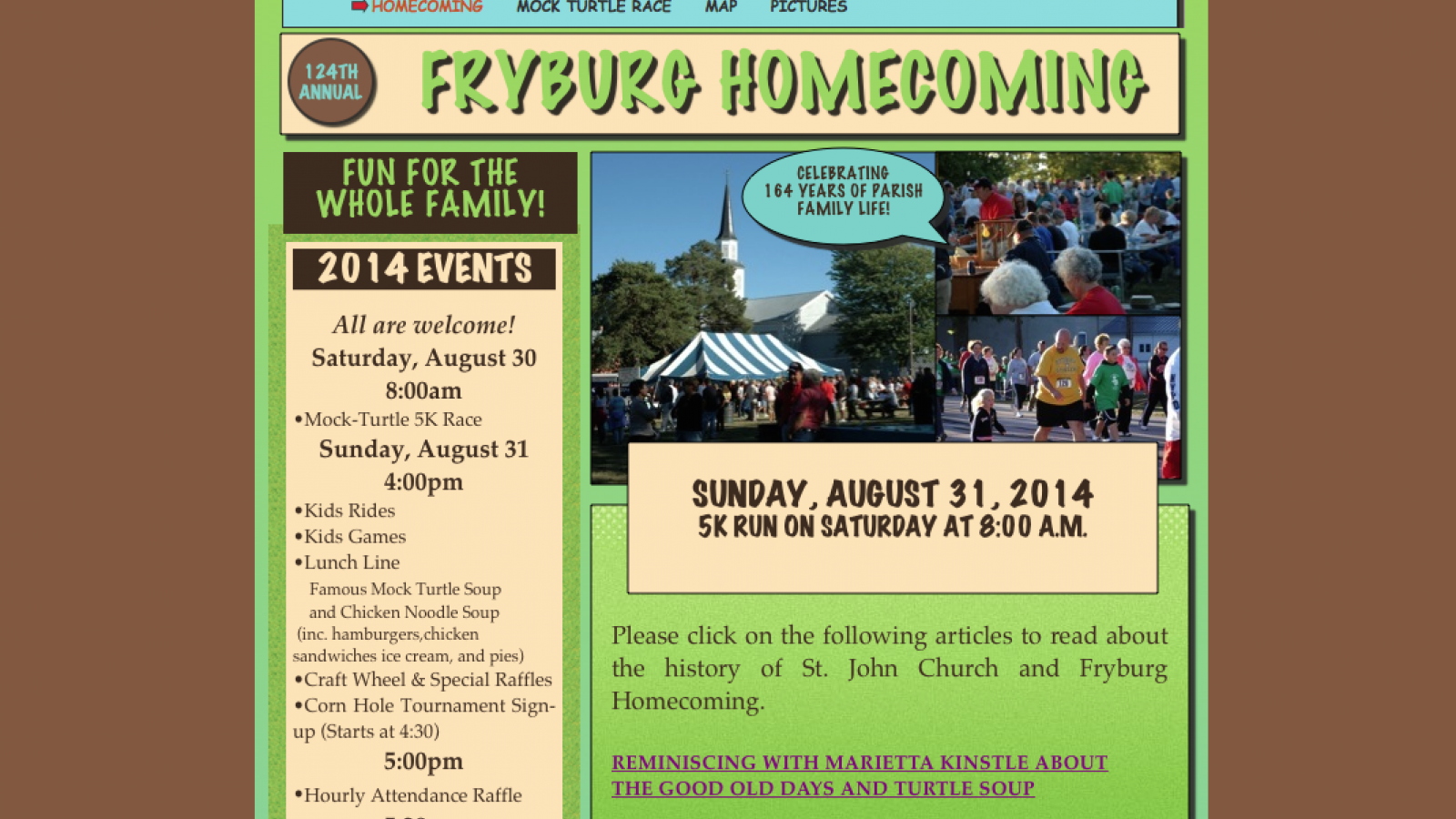 Screenshot of the Fryburg Homecoming website, retrieved May 26, 2015.