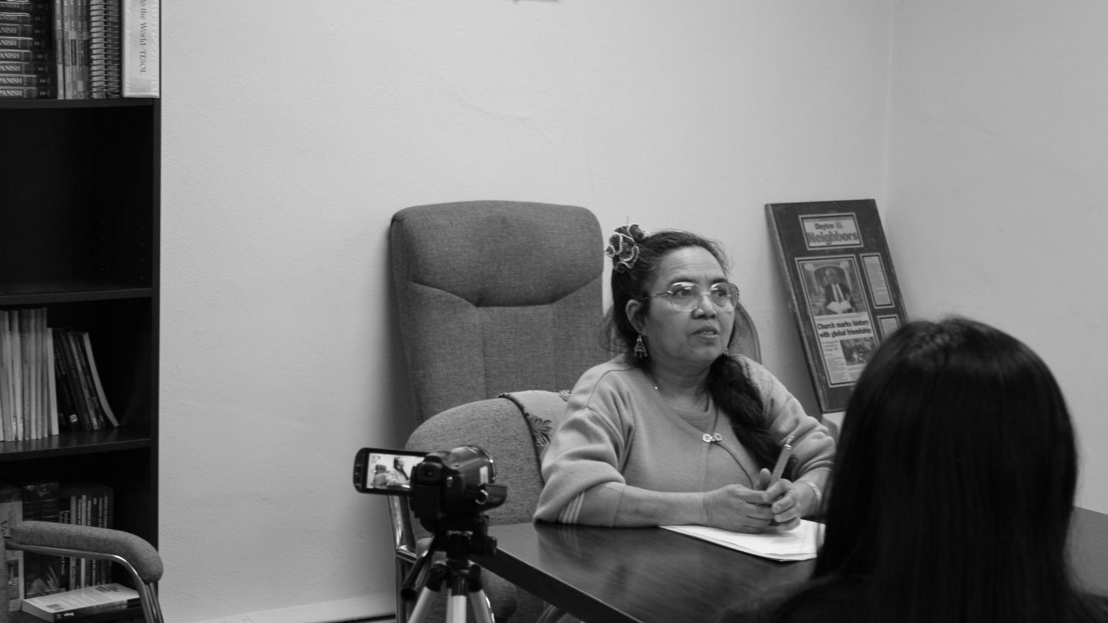 Doña Filomena during her interview