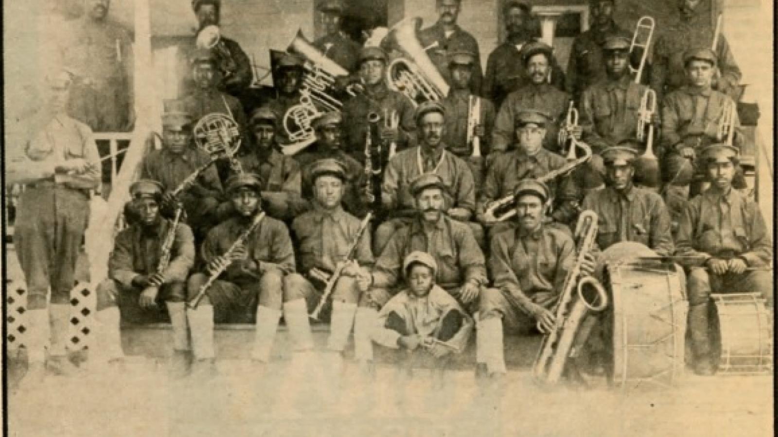 Members of The Second Regiment Marching Band. Columbus, Ohio, 1910.