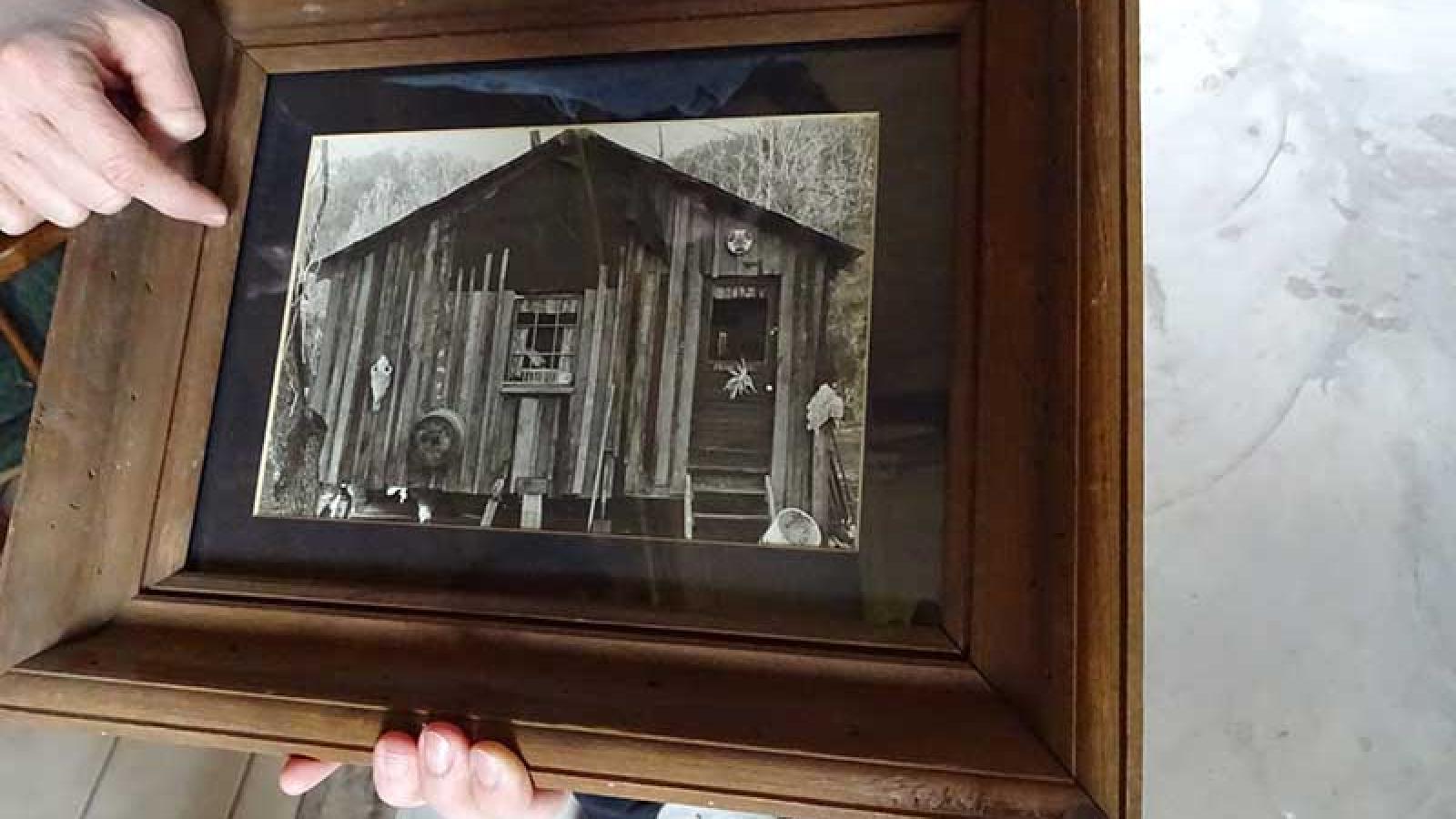 Black and white photo of the old house built in 1972.