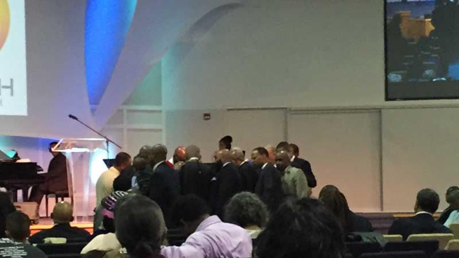 Prayer at Beulah Baptist Church