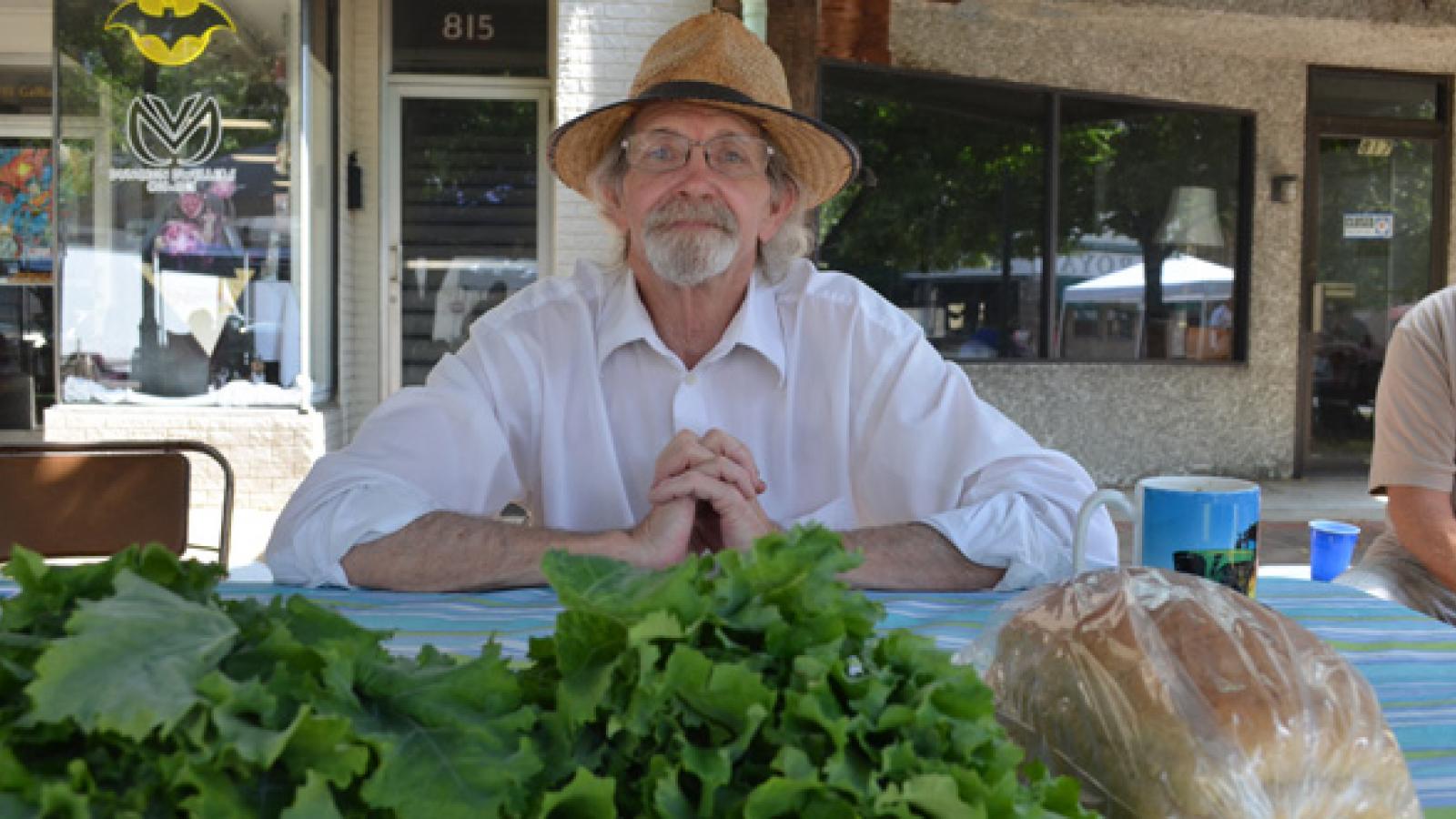 Ronny Richards at the farmers market