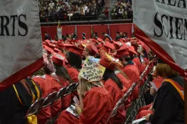 A life lived for art is never wasted. Image of grad cap that looks like an art palette.