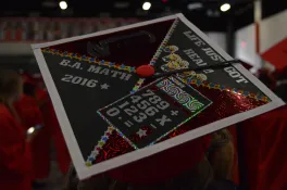 Life just got real. Math-themed grad cap with equations.